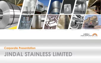 JINDAL STAINLESS LIMITED  Disclaimer  2 This presentation and the accompanying slides (the