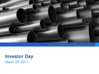 Investor Day  March 28, 2017  Steel Partners Holdings  Business Overview  Warren Lichtenstein