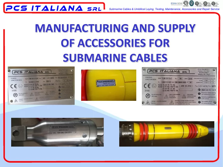 manufacturing and supply