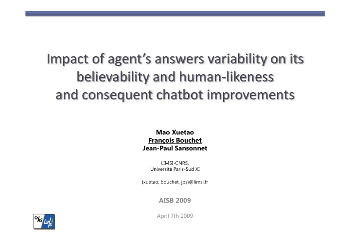 impact of agent s answers variability on its