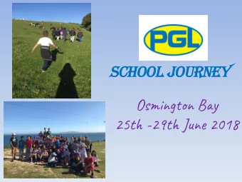 Osig By  25t -29t Ju 2018  The Accommodation at  Osmington Bay