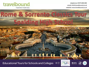 CLASSICS TOUR February 17 th -21 st 2020  Aims of the trip  To support your understanding of