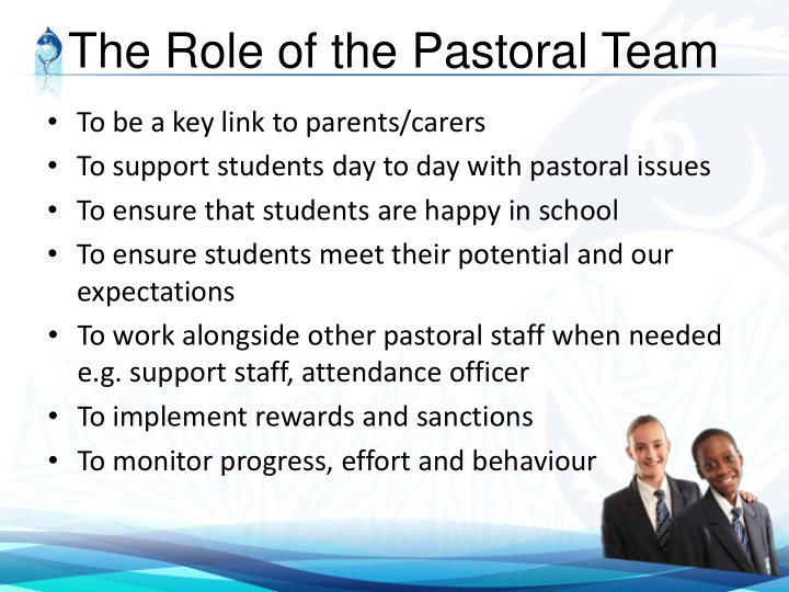 the role of the pastoral team