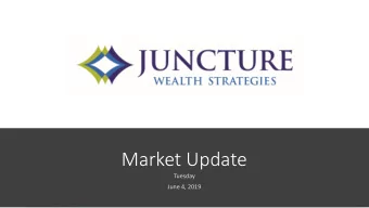 Market Update  Tuesday  June 4, 2019  Real E  Estate i  e is t  the t  he top p  performing asset o