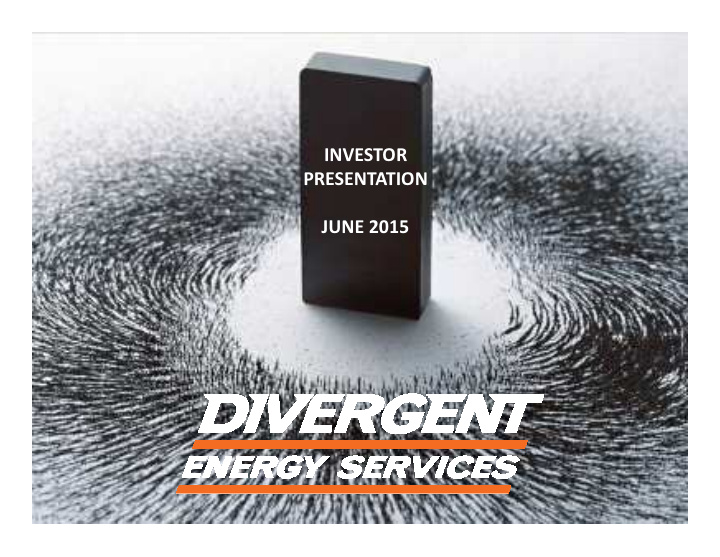 investor presentation june 2015 this corporate