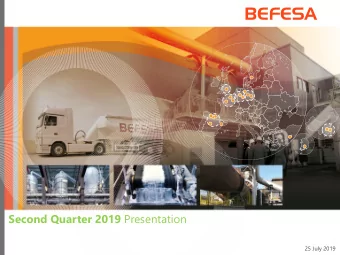 BEFESA Second Quarter 2019 Presentation  25 July 2019  BEFESA  Disclaimer  This presentation