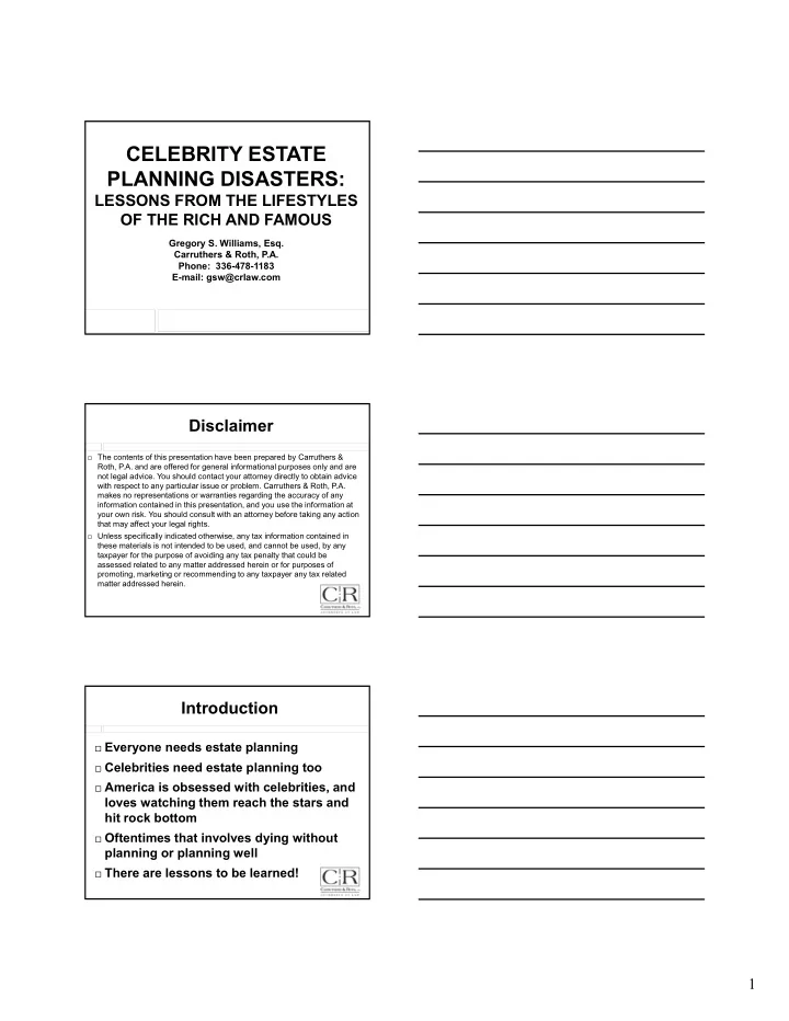 celebrity estate planning disasters
