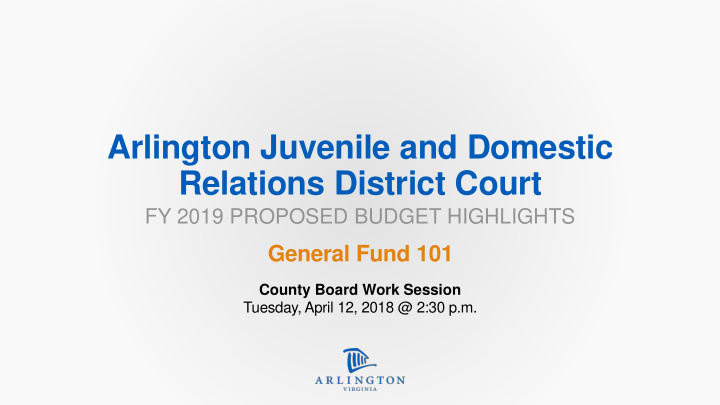 arlington juvenile and domestic relations district court