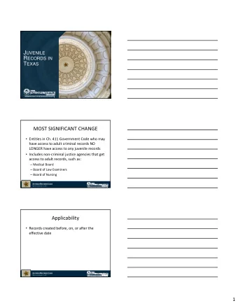 MOST SIGNIFICANT CHANGE  Entities in Ch. 411 Government Code who may have access to adult