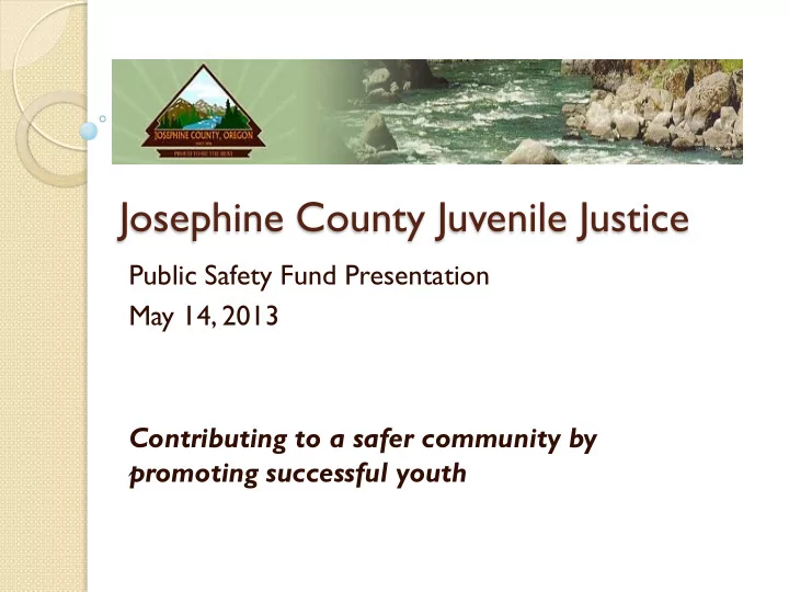 josephine county juvenile justice
