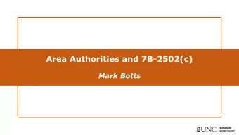 Area Authorities and 7B-2502(c)  Mark Botts  G.S. 7B-2502(c)  . . . the court shall refer the