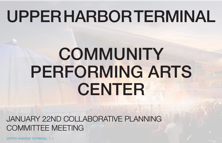 community performing arts center