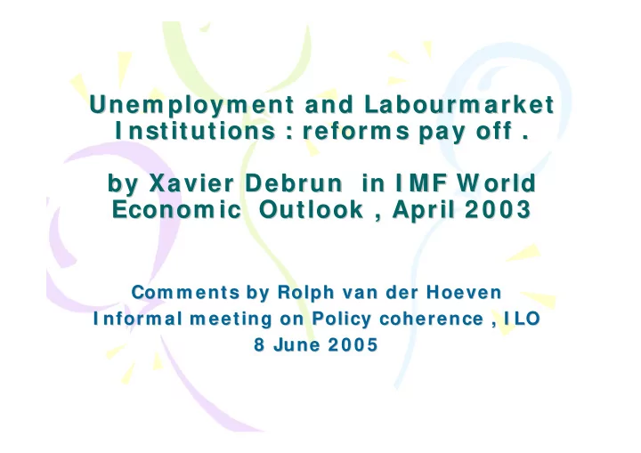 unem ploym ent and labourm arket labourm arket unem ploym