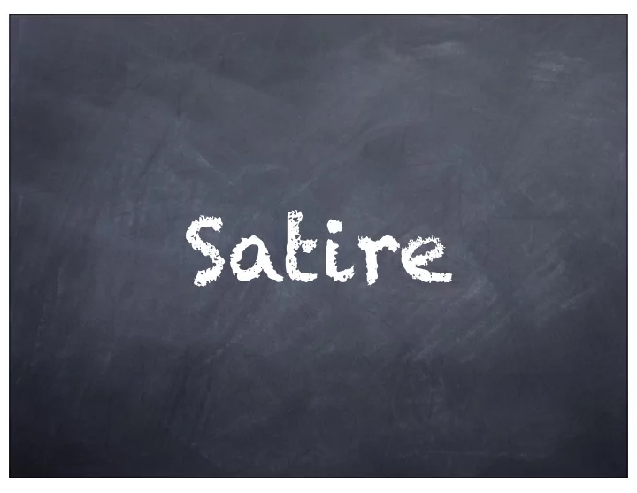 satire what is satire