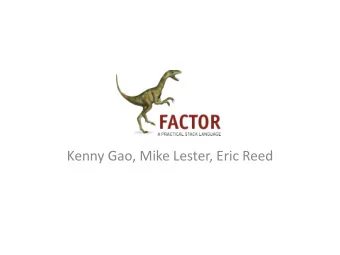 Kenny Gao, Mike Lester, Eric Reed  Based on Forth (Team May the Forth Be With  You)