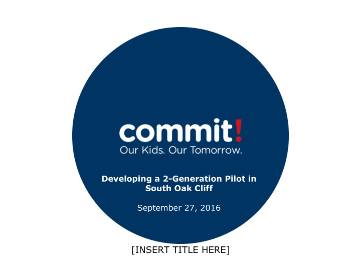 insert title here overview of the commit partnership