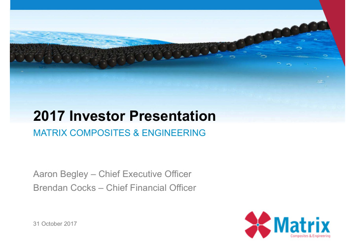 2017 investor presentation