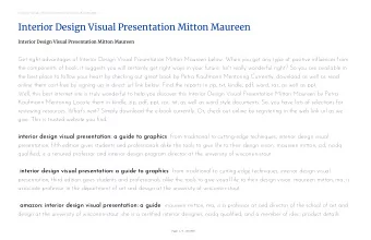 Interior Design Visual Presentation Mitton Maureen  Interior Design Visual Presentation Mitton