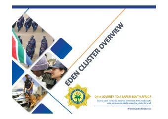 EDEN CLUSTER STATIONS  EDEN CLUSTER STATIONS  Density  MUNICIPALITY  SAPS STATION (inhabitants/km 2