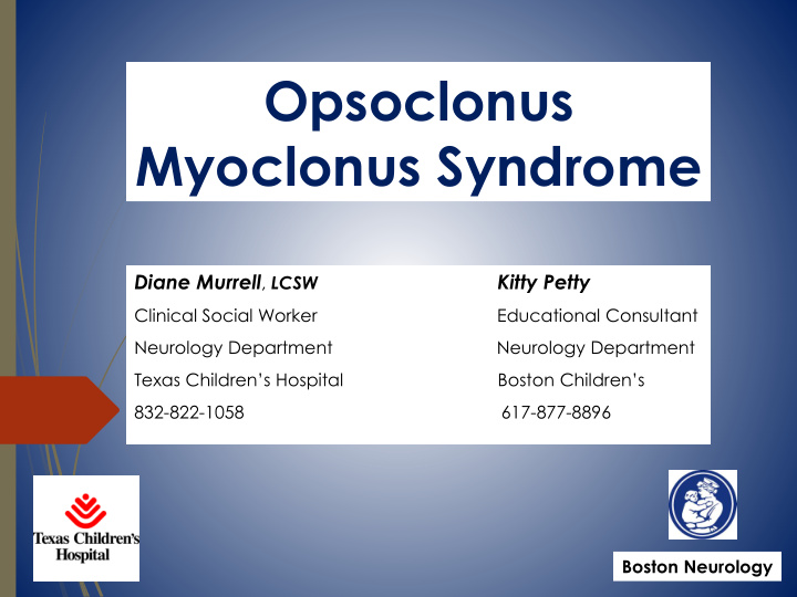 myoclonus syndrome