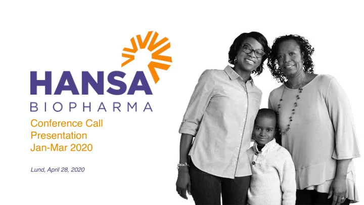 conference call presentation jan mar 2020