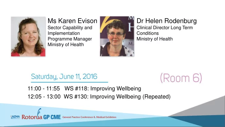 ms karen evison dr helen rodenburg