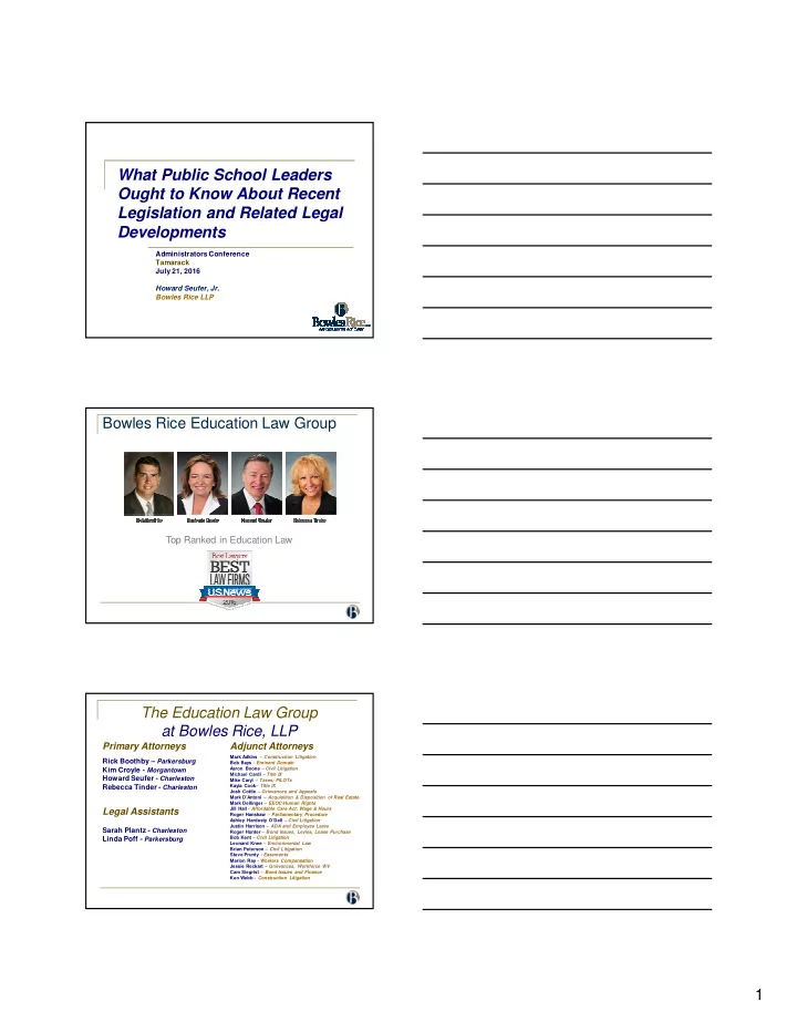 what public school leaders ought to know about recent