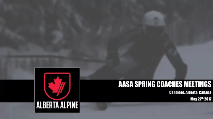 aasa spring coaches meetings