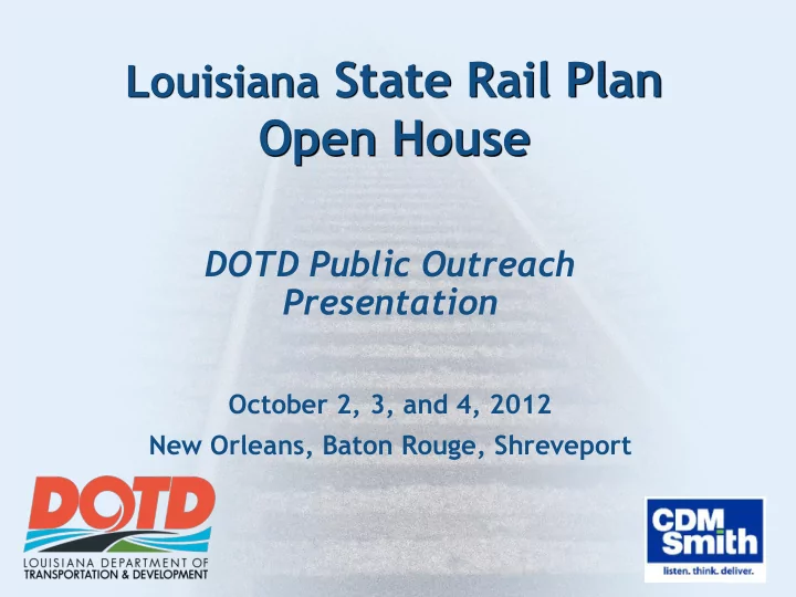 louisiana state rail plan open house