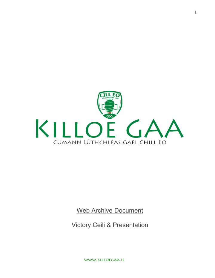 web archive document victory ceili presentation killoegaa