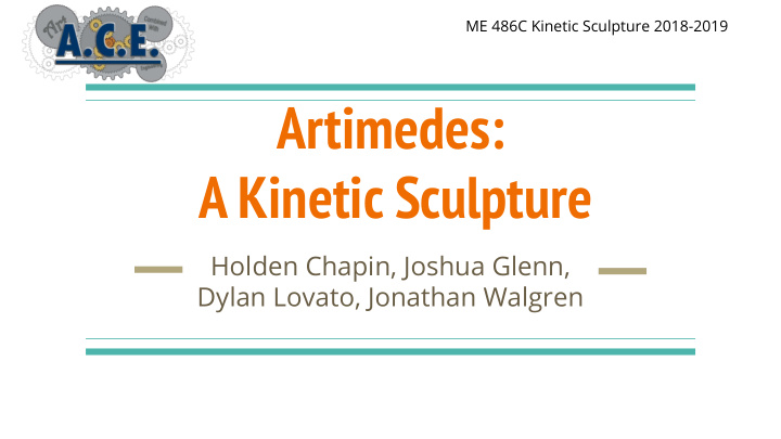 artimedes a kinetic sculpture