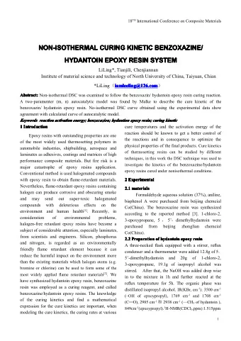 NON-ISOTHERMAL  NON-ISOTHERMAL  NON-ISOTHERMAL  NON-ISOTHERMAL CURING  CURING  CURING  CURING