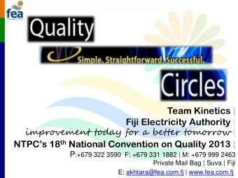 improvement today for a better tomorrow | NTPCs 18 th National Convention on Quality 2013 | P