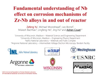 Fundamental understanding of Nb  effect on corrosion mechanisms of  Zr-Nb alloys in and out of
