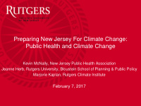 preparing new jersey for climate change public health and