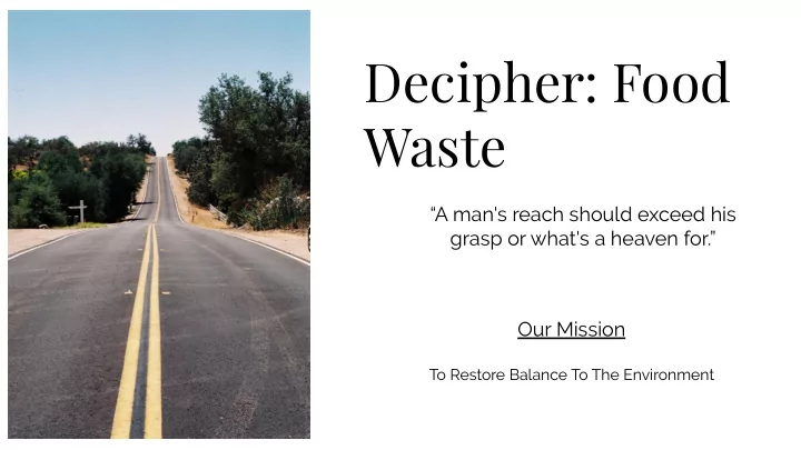 decipher food waste