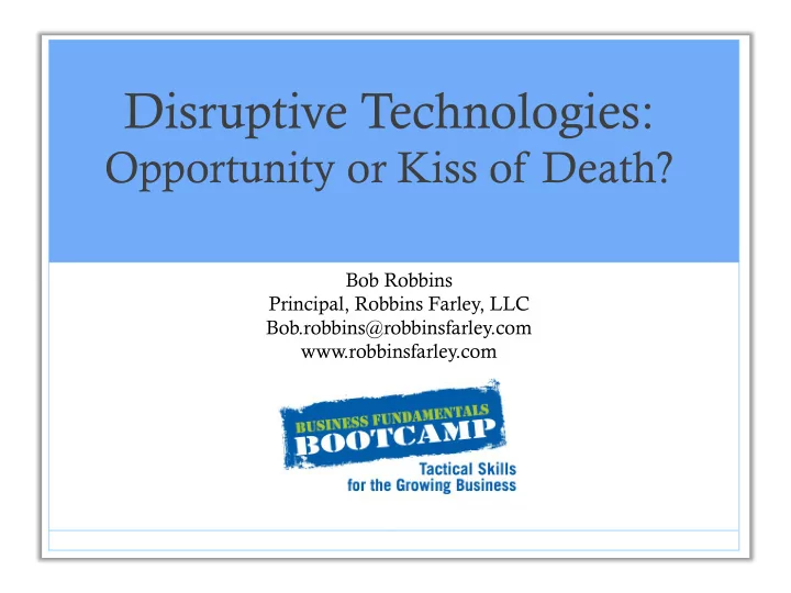 disruptive technologies