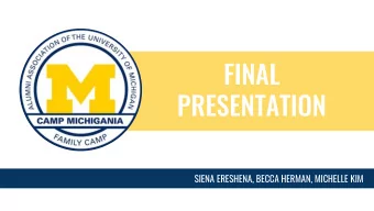 FINAL  PRESENTATION  SIENA ERESHENA, BECCA HERMAN, MICHELLE KIM  AGENDA  1  RESEARCH  INITIAL