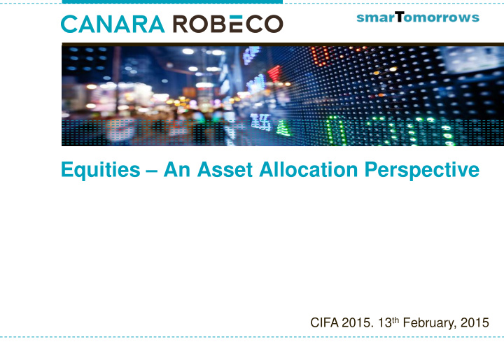 equities an asset allocation perspective