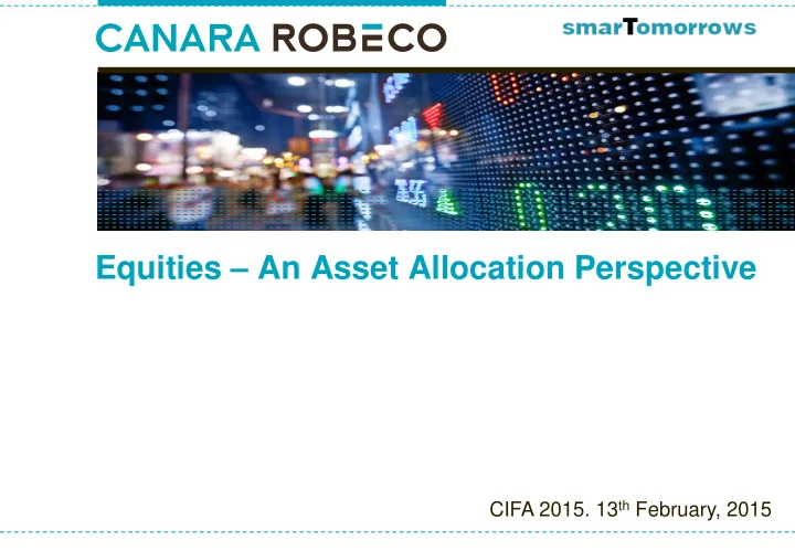 equities an asset allocation perspective