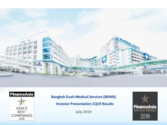 July 2019  Important Notice  The information contained in this presentation is for information