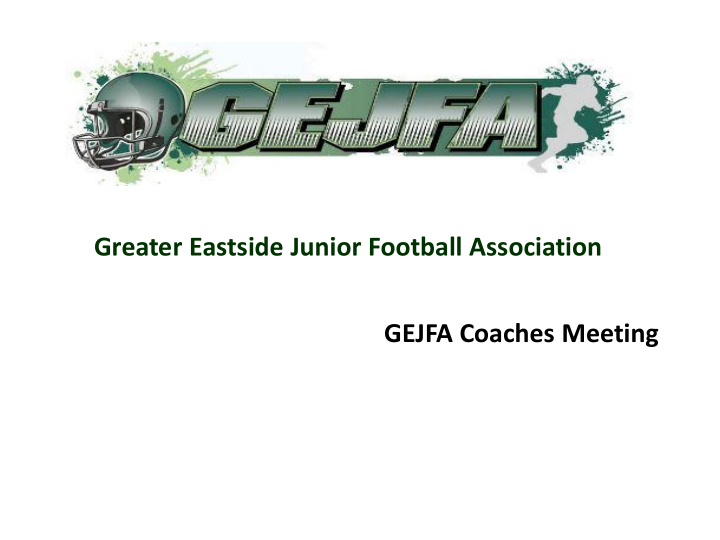 greater eastside junior football association gejfa
