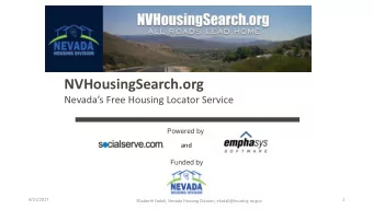 NVHousingSearch.org Nevadas Free Housing Locator Service  Powered by  and  Funded by  4/21/2017