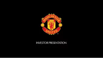 INVESTOR PRESENTATION IMPORTANT DISCLOSURE   This presentation contains estimates and