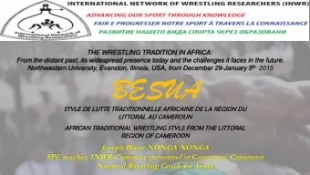 BESUA  STYLE DE LUTTE TRADITIONNELLE AFRICAINE DE LA RGION DU  LITTORAL AU CAMEROUN  AFRICAN