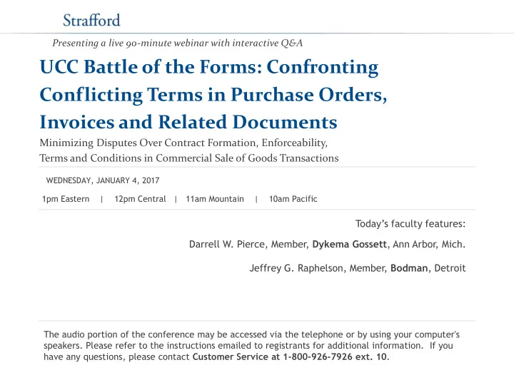 ucc battle of the forms confronting conflicting terms in