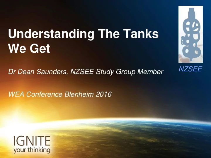 understanding the tanks