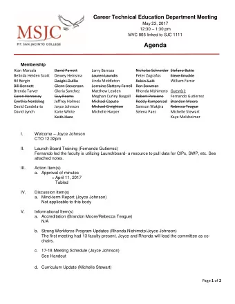 Agenda  Membership  Alan Marsala  David Parrott  Larry Barraza  Nicholas Schneider Stefano Butto