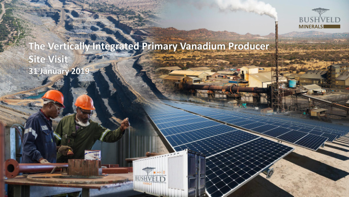 the vertically integrated primary vanadium producer site
