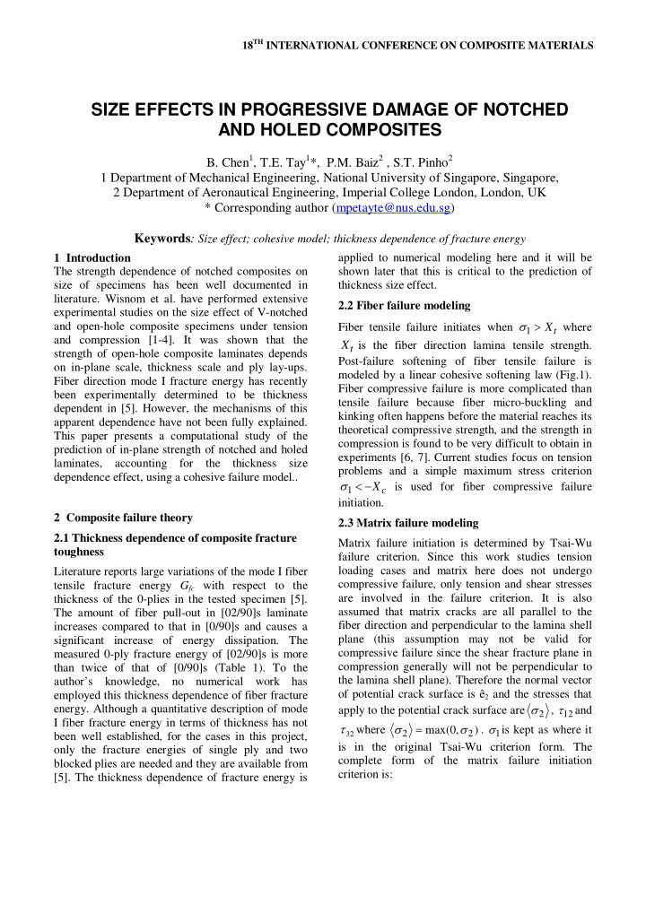 size effects in progressive damage of notched and holed